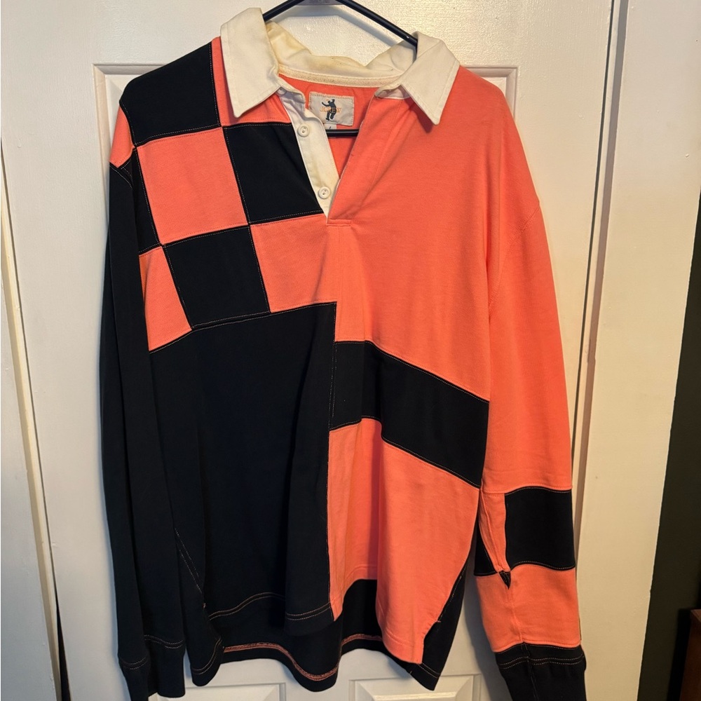 J. Cre x Union LA colorblocked rugby shirt